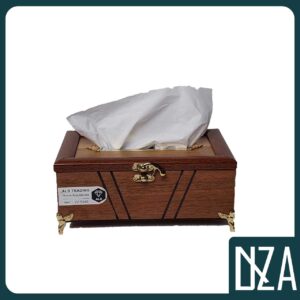 جا دستمالی چوبی با یراق برنجی